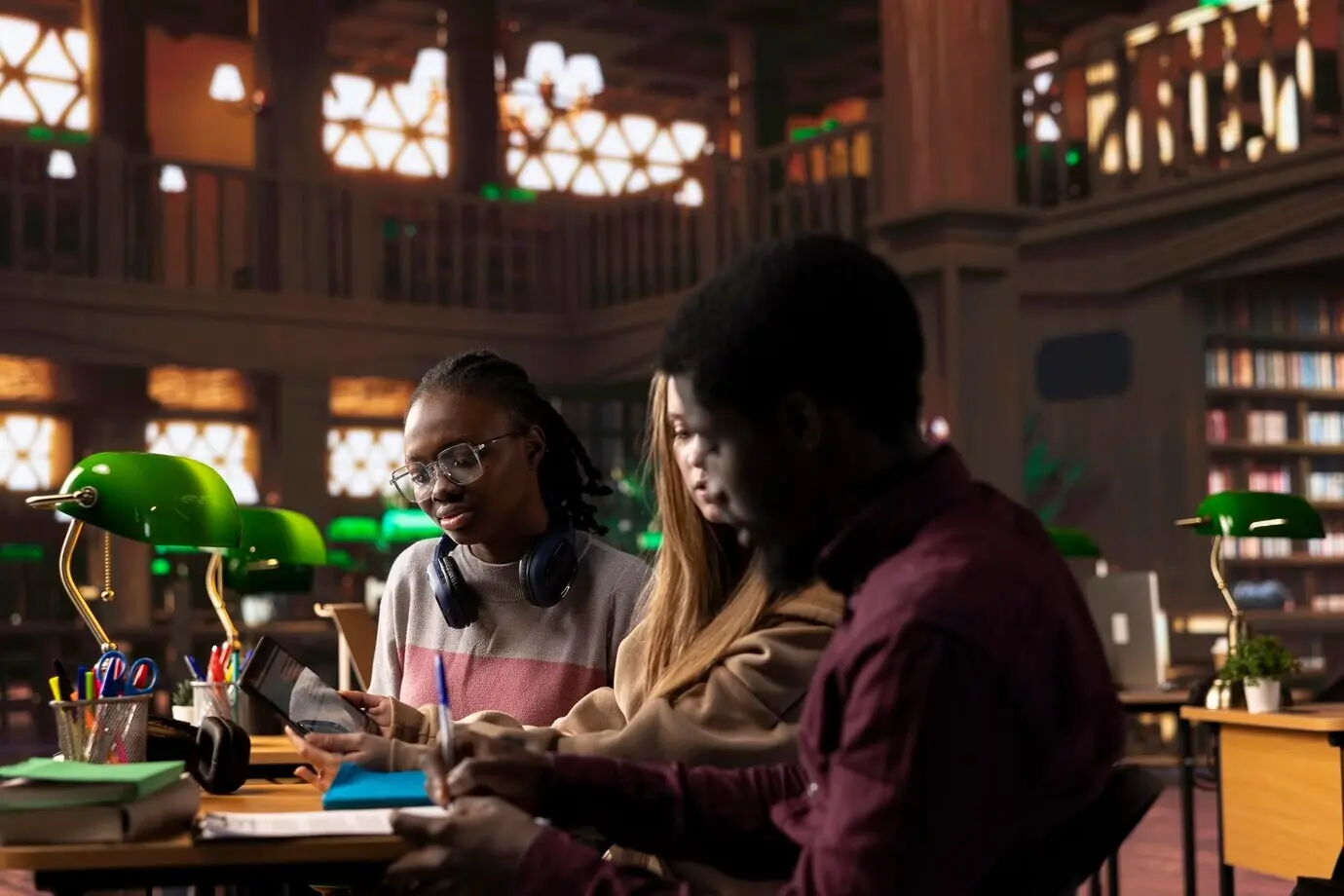 Girişimcilik öğrencilerinden oluşan çeşitli bir grup, liderlik ve finans hakkında bilgi ediniyor.